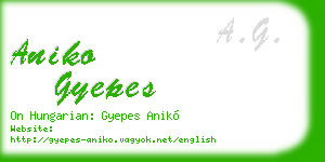 aniko gyepes business card